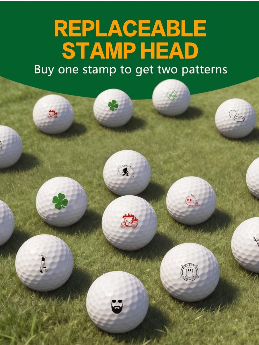2 Pattern Golf Ball Marker Kit - Picture 4 of 7